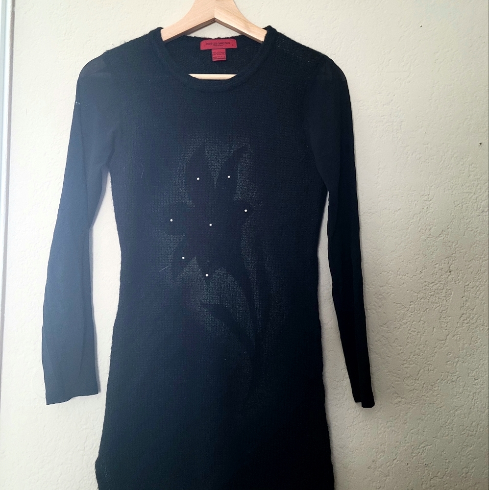 Black Blouse with sheer sleeves